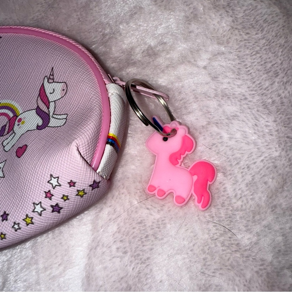 ✨✨5/$10✨✨ Unicorn Wallet Mini Coin Purse Backpack Bag Pendant Keychain New - Picture 2 of 8